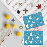 Acrylic Earring Handwork Template, Card Leather Cutting Stencils, Deep Sky Blue, Star Pattern, 130x90x2mm, 2pcs/set