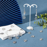 300Pcs Plating ABS Plastic Pendants, Peace Sign, Ring, Platinum, 19.5x16x3mm, Hole: 2mm