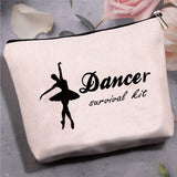 12# Cotton-polyester Bag, Stroage Bag, Rectangle, Dancer Pattern, 18x25cm