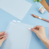 A5 Frosted Plastic Discbound Notebook Index Divider Sheets, 6 Holes Tab Divider for Binder, Rectangle, WhiteSmoke, 219x148x0.3mm, Hole: 6mm, 5 sheets/set