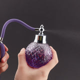 Glass Spray Bottles, Perfume Bottle, Refillable Cosmetic Bottle, with Mini Transparent Plastic Funnel Hopper and 3ML Disposable Plastic Dropper, Purple, 31x10.1x6.8cm, capacity: 100ml(3.38 fl. oz), 1set