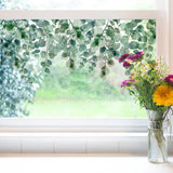 PVC Window Static Stickers, Rectangle Shape, for Window Decoration, Leaf, 380x1160mm