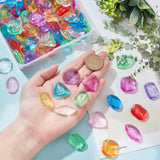 150Pcs 10 Colors Transparent Acrylic Beads, for Toy Gem, No Hole, Flat Round &  Heart & Oval & Square & Rectangle & Teardrop & Horse Eye & Triangle, Mixed Color, 23~32x17~24.5x5.5~7mm, 15pcs/color