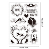 Custom PVC Plastic Clear Stamps, for DIY Scrapbooking, Photo Album Decorative, Cards Making, Heart, 160x110x3mm