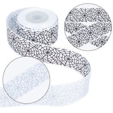 3 Rolls 3 Styles  Halloween Printed Polyester Grosgrain Ribbon, Spider Web Pattern, for Costume Decoration, White, 3/8 ~1 inch(9~26mm), 5 yards/roll, 1 roll/style