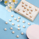 Sew on Acrylic Imitation Pearl, Montee Beads, Two Holes, Garment Accessories, Half Round, Golden, 9.5x5.5mm, Hole: 1.2mm, 200pcs/bag