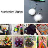 Handmade DIY Doll Craft Pom Pom Yarn Pom Pom Balls, with Metallic Cord, Mixed Color, 25mm, 100pcs/bag