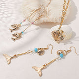 Ocean Theme, Brass Pendants, Mixed Shapes, Real 18K Gold Plated, 10 shapes, 2pcs/shape, 20pcs/box