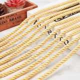 Nylon Thread, for Home Decorate, Upholstery, Curtain Tieback, Honor Cord, Yellow, 8mm, 20m/roll