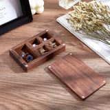 Wooden Jewelry Storage Boxes, with Magnetic Clasps, Rectangle, Sienna, 9.6x6x2.1cm