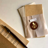 Wax Seal Stamp Set, Brass Sealing Wax Stamp Head, with Wood Handle, for Envelopes Invitations, Gift Card, Bird, 83x22mm, Stamps: 25x14.5mm