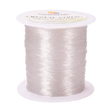 0.8mm Crystal Polyester Threads Transparent Jewelry Bracelet Beading Wire Cords, 100m/Roll