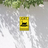 Vintage Metal Iron Tin Sign Poster, Wall Decor for Bars, Restaurants, Cafes Pubs, Rectangle, Cat Shape, 300x200x0.5mm, Hole: 5x5mm