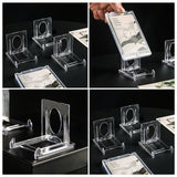 Transparent Acrylic Multi-Function Display Holder, Jewelry Adjustable Rack for Cellphone, Photo, Arts Display, Clear, Finish Product: 6.5x5x5.5cm