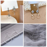 Brass Linking Rings, Nickel Free, Teardrop, Platinum, 120pcs/box