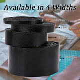 2M Flat Leather Cord, for Jewelry Making, Black, 6x2mm, about 2.19 Yards(2m)/pc