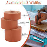 2M Flat Single Face Lychee Pattern Imitation Leather Band, Chocolate, 50x1.8mm, about 2.19 Yards(2m)/Roll