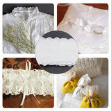 MAYJOYDIY US 7.5 Yrads Flat Cotton Embroidery Ribbon, Garment Accessories, White, 3 inch(76mm)