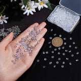 500Pcs Cubic Zirconia Cabochons, Faceted, Diamond, Clear, 5x2.8mm