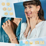 DIY Jewelry Making Kits, Including Brass Snowflake Spacer Beads and Flower Petal Bead Caps, Golden, 4~6x4~6.5x1~2mm, 144Pcs/box