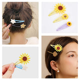 Spray Painted Iron Snap Hair Clips, with Plastic, Teardrop, Mixed Color, 49.5x14x0.5mm, 100pcs/set