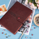 2 Bags Iron Fasteners Brads, with Plastic Imitation Pearl,for Scrapbooking, Photo Album, Embellishment Wedding Supplies, Children Puppy Dolls Decoration, Half Round, Mixed Color, 1.4x0.95cm, 50pcs/bag