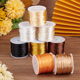 8 Rolls 8 Colors Nylon Rattail Satin Cord, Beading String, for Chinese Knotting, Jewelry Making, Mixed Color, 2mm, about 10.93 yards(10m)/roll, 1 roll/color