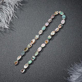 Natural Abalone Shell/Paua Shell Beads, Oval, 10.36x6.3x3.28mm, Hole: 0.5mm