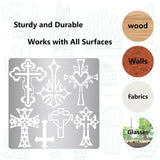 Stainless Steel Cutting Dies Stencils, for DIY Scrapbooking/Photo Album, Decorative Embossing DIY Paper Card, Matte Stainless Steel Color, Cross, 160x160x0.5mm