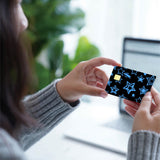 PVC Plastic Waterproof Card Stickers, Self-adhesion Card Skin for Bank Card Decor, Rectangle, Star, 186.3x137.3mm