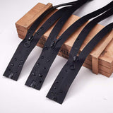 Garment Accessories, Nylon Zipper, Zip-fastener Components, Black, 821x30x2.5mm, 5strands/bag