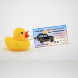 50Pcs Paper Card, Greeting Card, Duck Theme Card, Rectangle, Car Pattern, 87.5x50mm