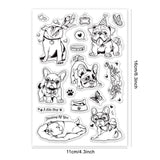 Custom PVC Plastic Clear Stamps, for DIY Scrapbooking, Photo Album Decorative, Cards Making, Dog, 160x110x3mm