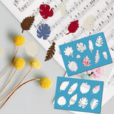 Acrylic Earring Handwork Template, Card Leather Cutting Stencils, Deep Sky Blue, Leaf Pattern, 130x90x2mm, 2pcs/set