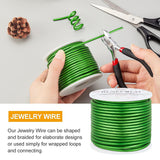 Matte Round Aluminum Wire, Lime Green, 9 Gauge, 3mm, 17m/roll