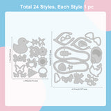 Flip Flops Carbon Steel Cutting Dies Stencils, for DIY Scrapbooking, Photo Album, Decorative Embossing Paper Card, Shoes, 76~107x89~118x0.8mm, 2pcs/set