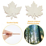 2 Sets 2 Style Autumn Theme Maple Leaf Unfinished Cutouts Wooden Decoration, Craft Blank Wooden Ornament for Thanksgiving Fall Party DIY Decor Supplies, with Hemp Ropes, Bisque, Leaf: 8x8x0.3cm, 10pcs/set, 1 set/style