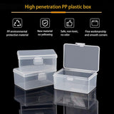 Polypropylene(PP) Plastic Boxes, Bead Storage Containers, with Hinged Lid, Rectangle, White, 5.8x8.35x3.65cm,  Inner Size: 7.7x5.1cm, 8pcs/box