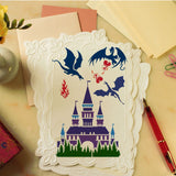 PET Hollow Out Drawing Painting Stencils, for DIY Scrapbook, Photo Album, Dragon, 30x30cm