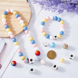 30Pcs 2 Style Cube Food Grade Eco-Friendly Silicone Beads, Chewing Beads For Teethers, DIY Nursing Necklaces Making, Cube with Heart & Star, White, 12x12x12mm, Hole: 3mm, 15pcs/style