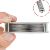 Tiger Tail Wire, Stainless Steel Wire, Stainless Steel Color, 0.3mm, about 328.08 Feet(100m)/roll