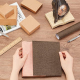 1Pc DIY Polyester Fabrics, with Paper Back, for Book Binding, Coffee, 430x1000mm