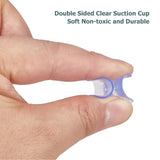 Plastic Double-Sided Suction Cups, Sucker for Glass Window, Smooth Tile Wall, Cornflower Blue, 26x11.5mm