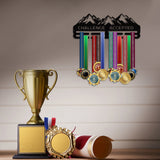 Sports Theme Iron Medal Hanger Holder Display Wall Rack, with Screws, Mountain Pattern, 150x400mm