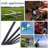 21Pcs 6 Style Round Carbon Fiber Rod, for Model Airplane DIY Craft, Mixed Color, 200x0.8~3mm