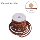 Faux Suede Cord, with Golden Tone Alloy Rivet, For Punk Rock Jewelry Making, Mixed Color, 5x2.5mm, about 5m/roll, 6rolls/set