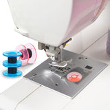 90Pcs 9 Colors Transparent Plastic Bobbins, Sewing Thread Holders, for Sewing Tools, Mixed Color, 20x10mm, Hole: 6mm, 10pcs/color
