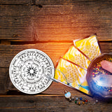 Pendulum Board Dowsing Necklace Divination DIY Making Kit, Including Plywood Sign Board, Natural Amethyst Chakra Dowsing Pendulum, Sun, Dowsing Pendulum: 27.2cm, 1pc/set