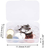 DIY Brooch Making, with Brass Brooch Base Settings and Transparent Glass Cabochons, Flat Round, Mixed Color, 11.8x7.2x3.5cm