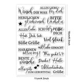 Custom PVC Plastic Clear Stamps, for DIY Scrapbooking, Photo Album Decorative, Cards Making, Word, 160x110x3mm